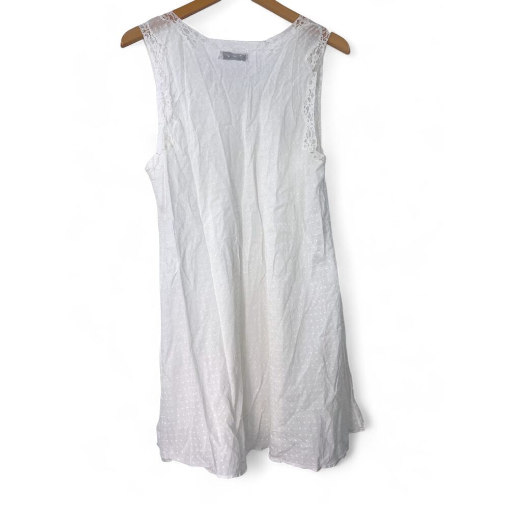 La Fenice Atelier Venezia VINTAGE Lace Trim Swiss Dot Lingerie Slip Nightgown - Picture 5 of 6
